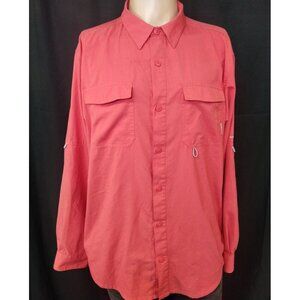 Columbia Omni-Shade Men's Red Shirt/Button UpSzL SKU 3689